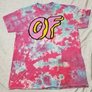 Mens Odd Future Classic Logo Tee / Size M / Pink and Blue Tie Dye